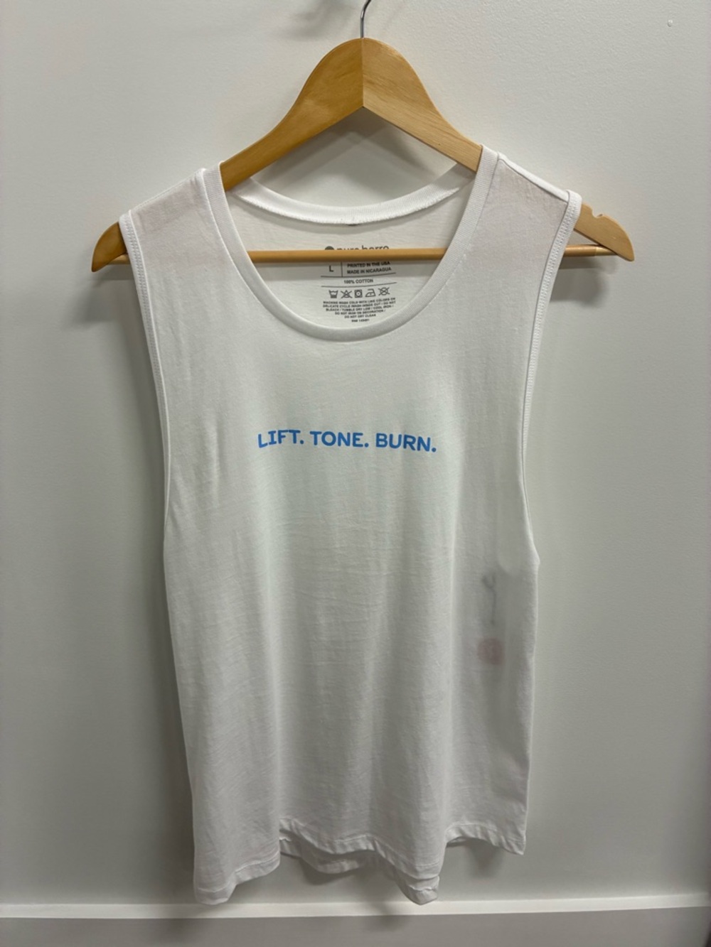 White Pure Barre Muscle Tank
